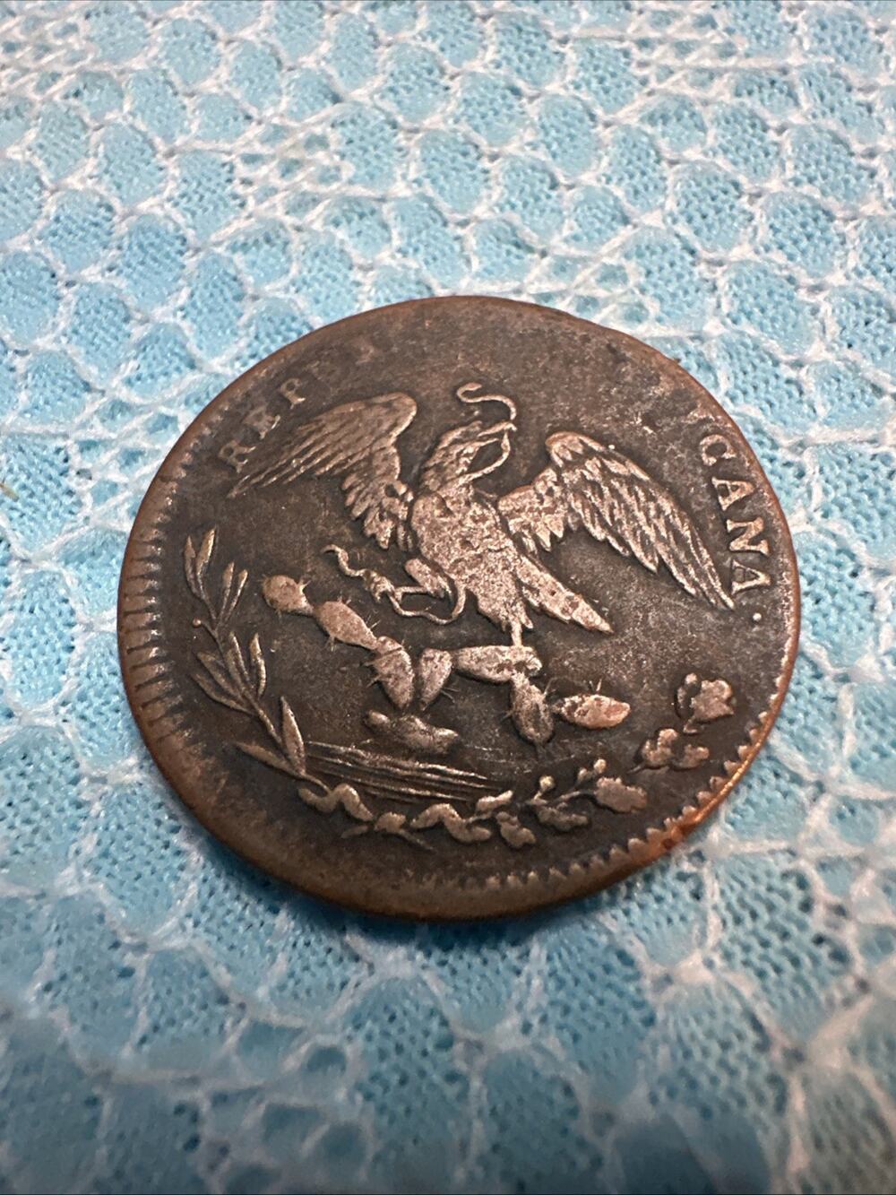 Mexico 1833 Copper 1/4 Real Circulated